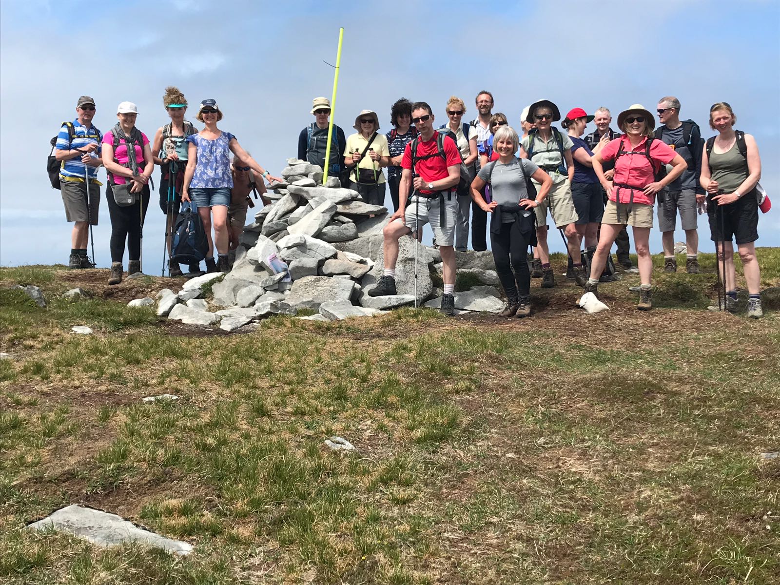 Dromore walking club stood at the summit